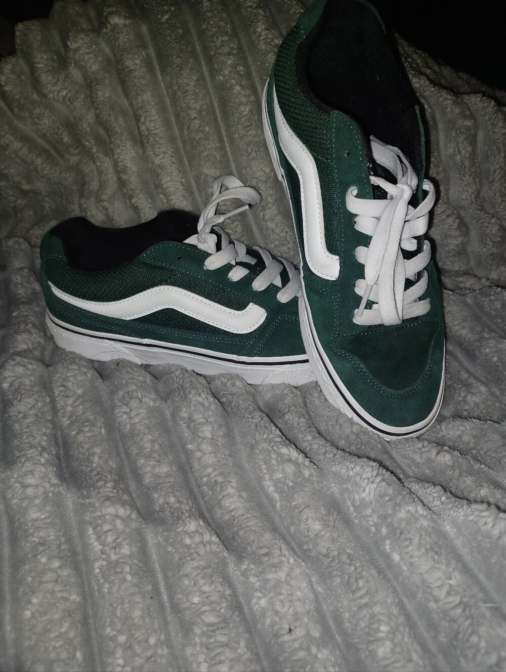 Vans Low-Top Sneakers in Forest Green & White